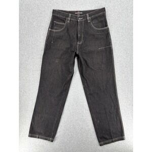 FUBU Black Carpenter Jeans Baggy Y2K Utility Denim Pants Mens 34x34